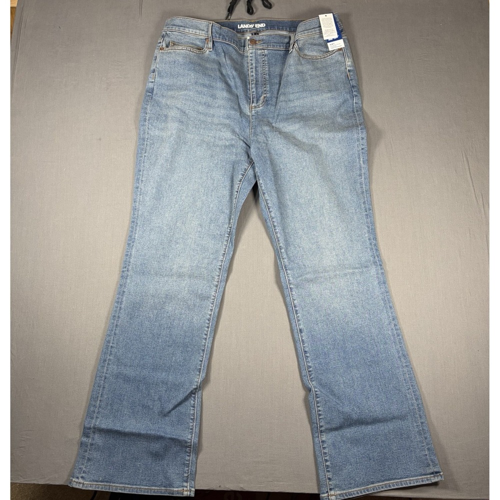 Lands' End x Recover Womens Size 18 Denim Blue Jeans NWT
